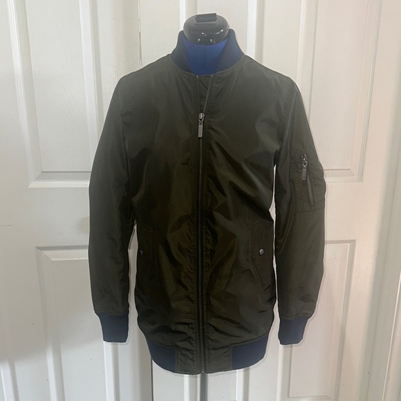 Women Olive Bomber Jacket - Picture 1 of 8